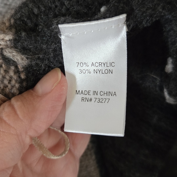 Evri Cream And Gray Striped Sweater Size 2X - Picture 6 of 7